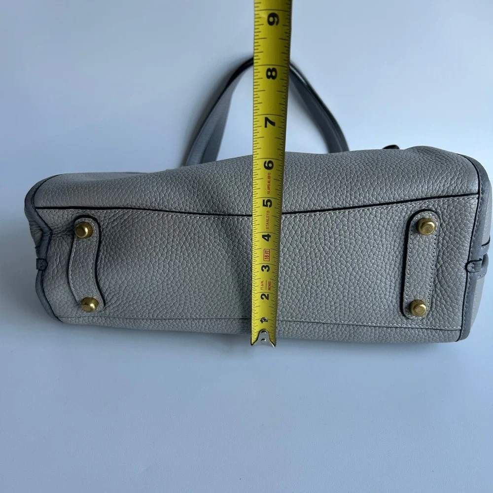 Coach Lori Shoulder Bag Dove Grey Pebbled Leather C6627